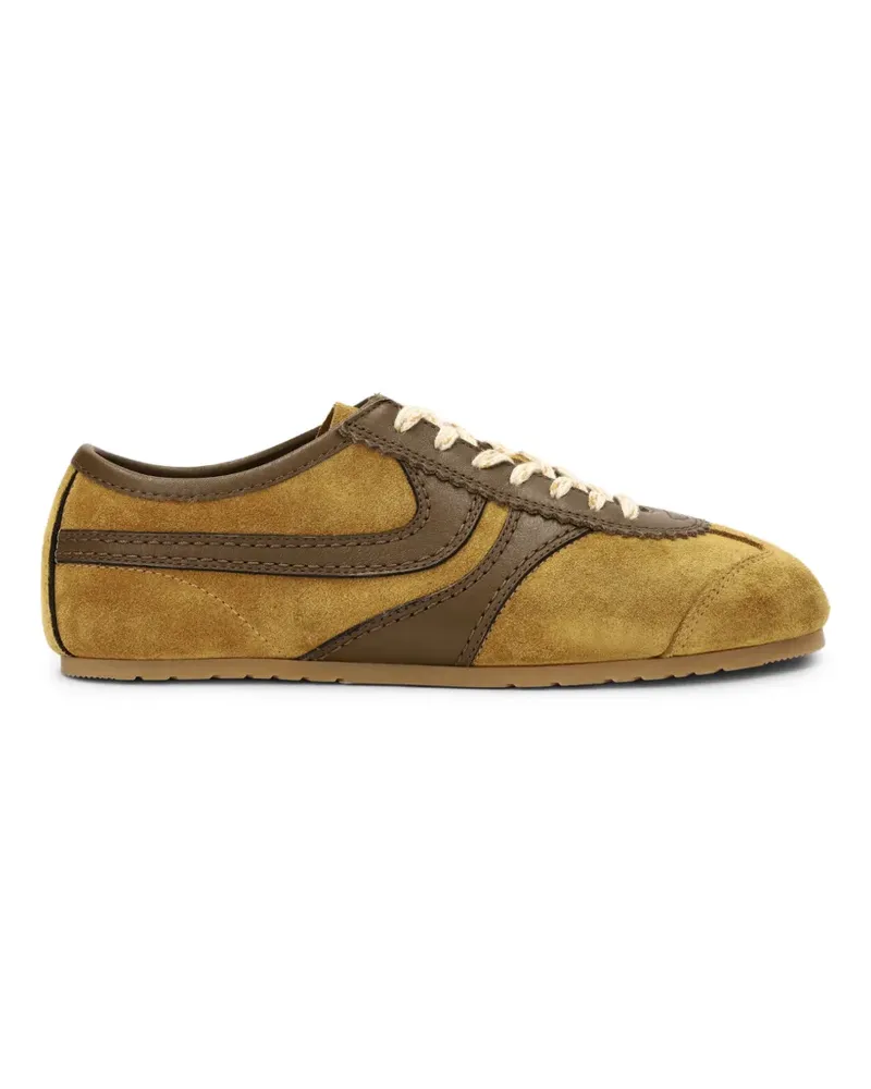 Dries van Noten Sneakers aus Wildleder - Nude Nude