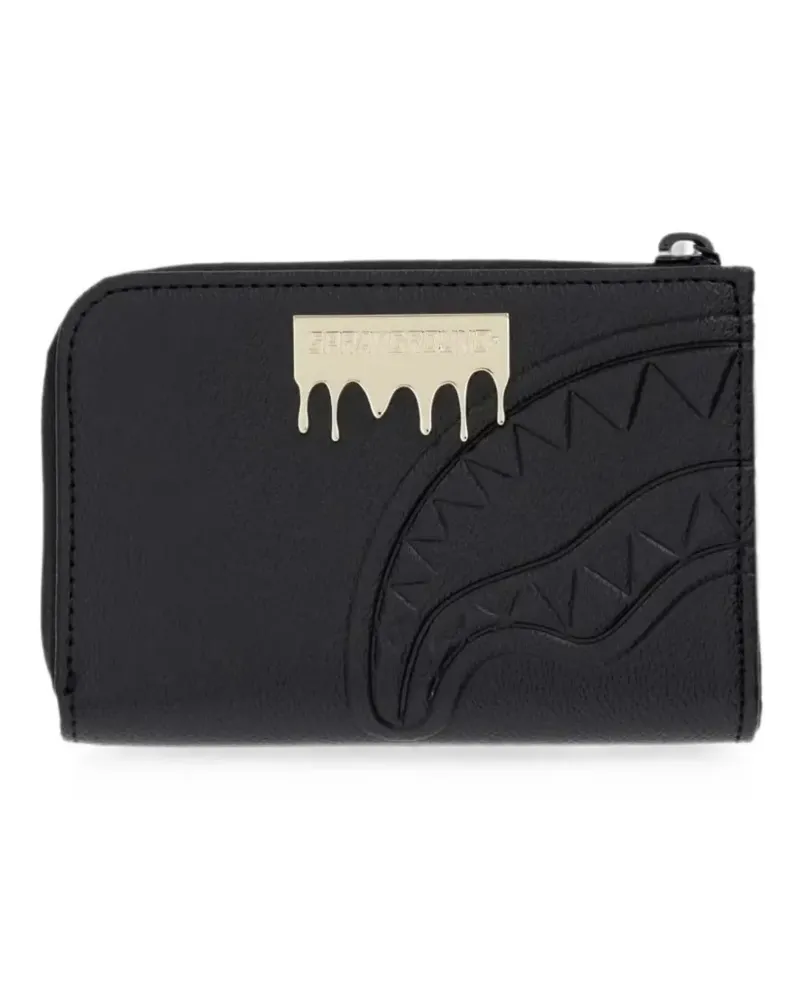 Sprayground Shark Mouth embossed wallet - Schwarz Schwarz