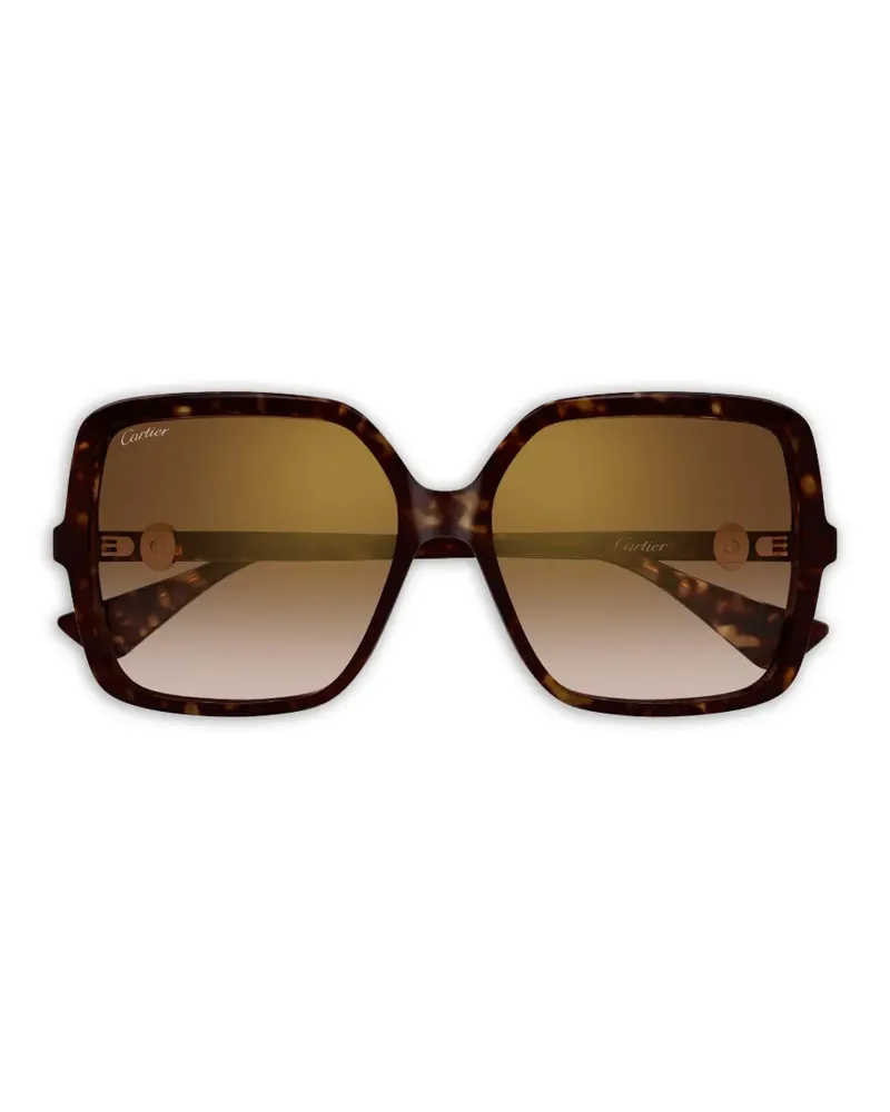 Cartier Sonnenbrille im Oversized-Look - Braun Braun