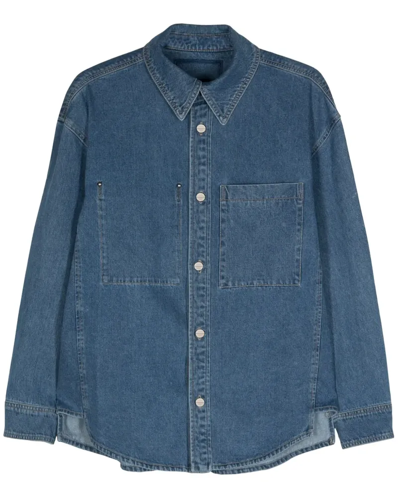 Wooyoungmi Jeanshemd mit Blumen-Print - Blau Blau