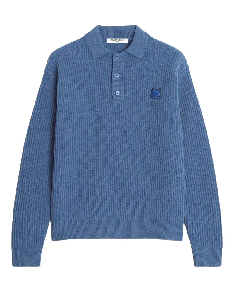 Kitsuné Fox Head Pullover - Blau Blau