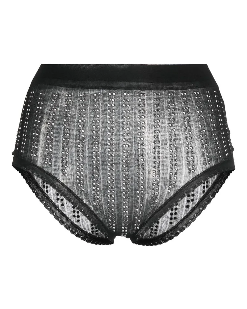 Paco Rabanne Slip mit hohem Bund - Schwarz Schwarz