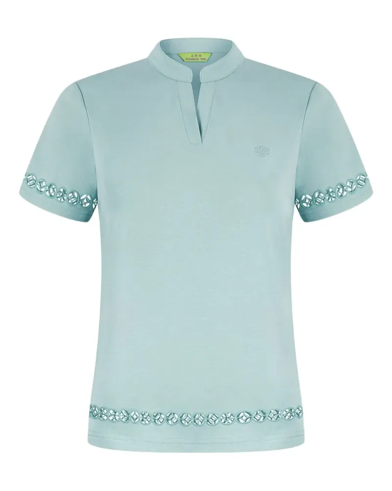 Shanghai Tang T-Shirt aus Baumwolle - Blau Blau