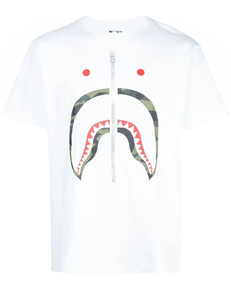 BAPE T-Shirt mit grafischem Print - Weiß Weiß
