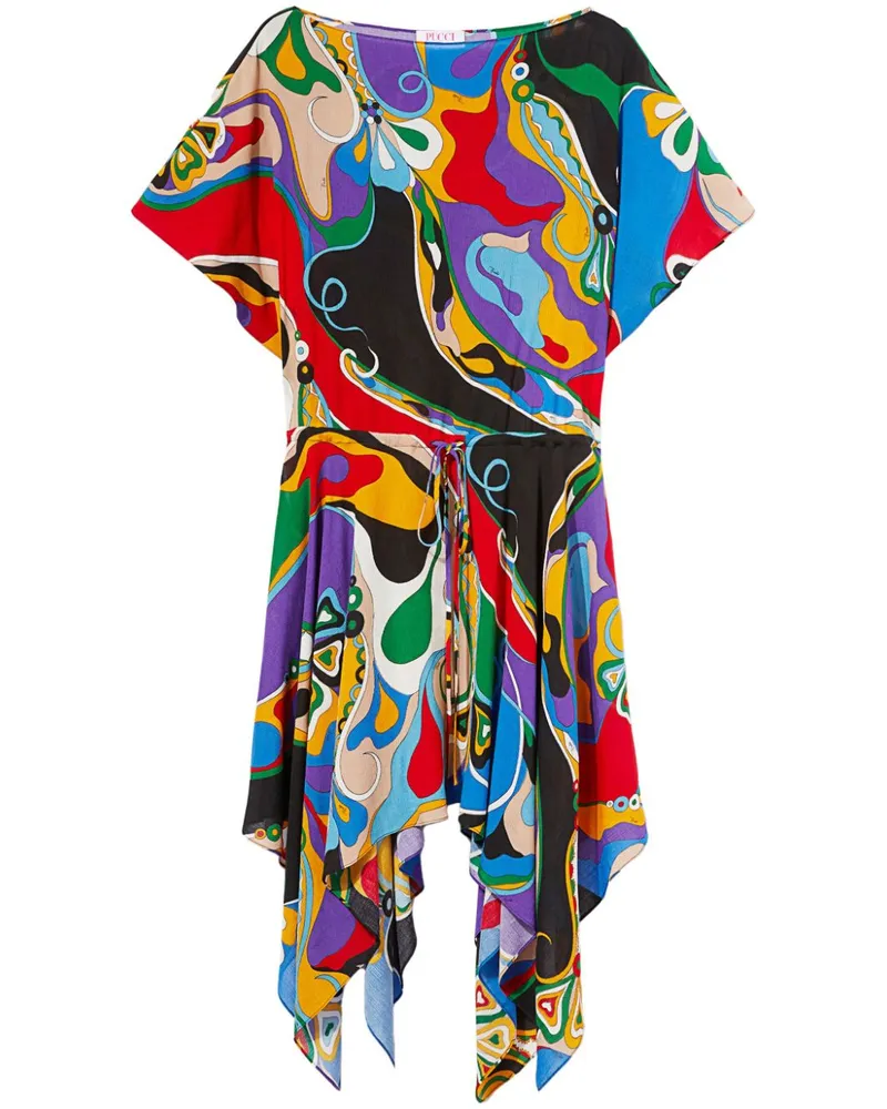 Emilio Pucci Midikleid mit abstraktem Print - Rot Rot