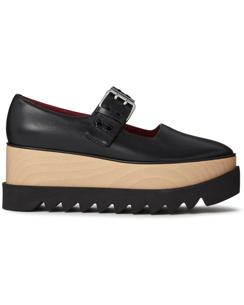 Stella McCartney Elyse Plateau-Schuhe mit Sternnieten Schwarz