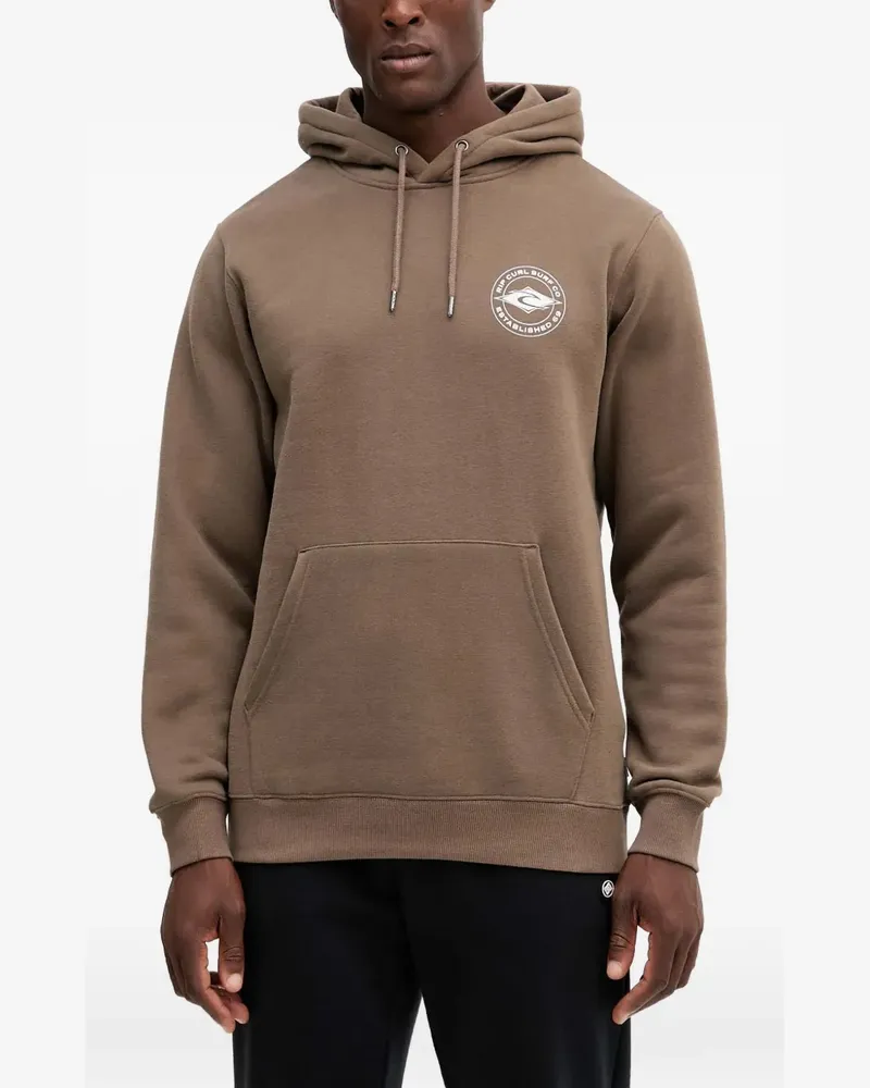 Rip Curl Staple logo-print hoodie - Braun Braun