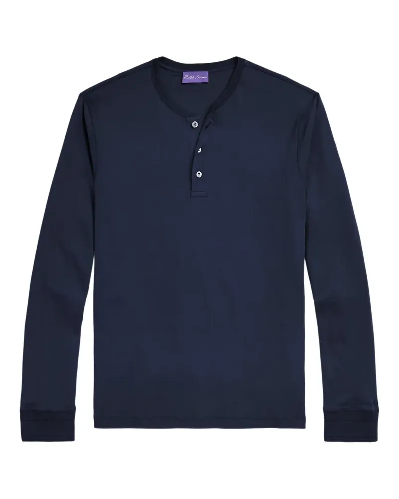 Ralph Lauren Langarmshirt im Interlock-Look - Blau Blau
