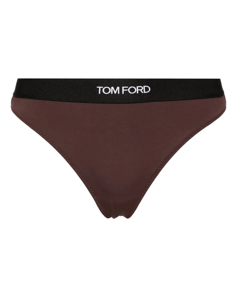 Tom Ford Tanga aus Logo-Jacquard - Braun Braun