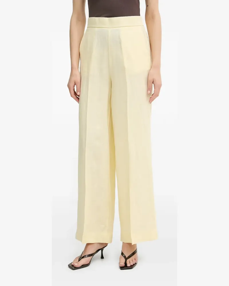 Benetton pressed-crease wide-leg trousers - Gelb Gelb