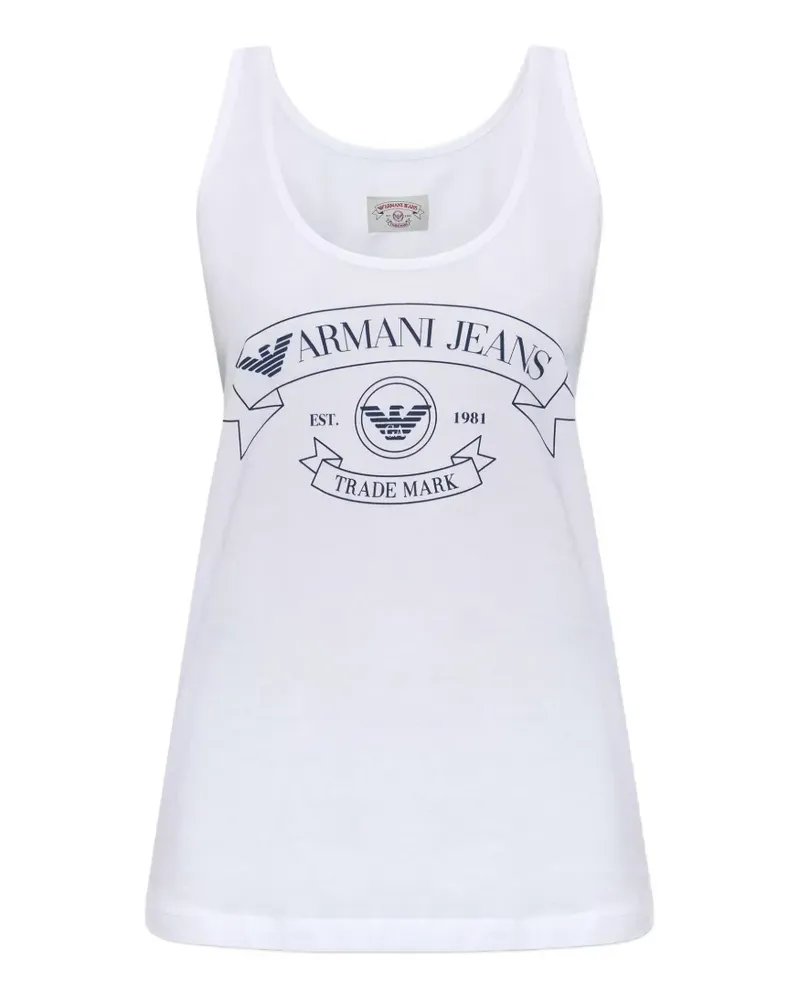 Emporio Armani logo-print tank top - Weiß Weiß