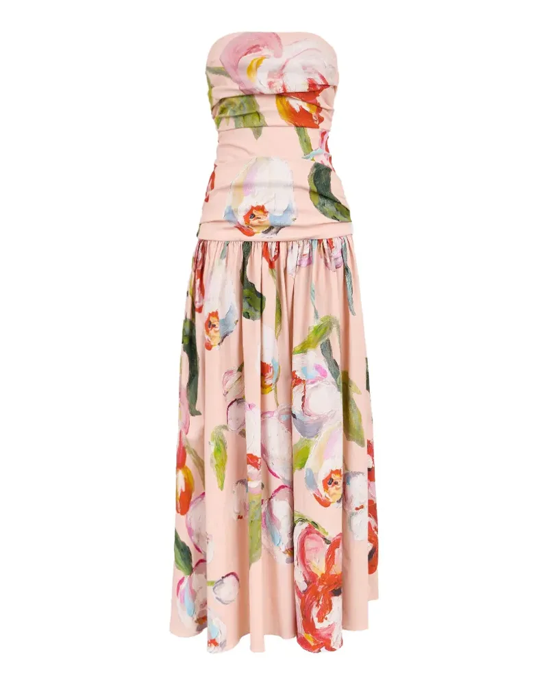 Acler Nershall floral strapless maxi dress - Rosa Rosa