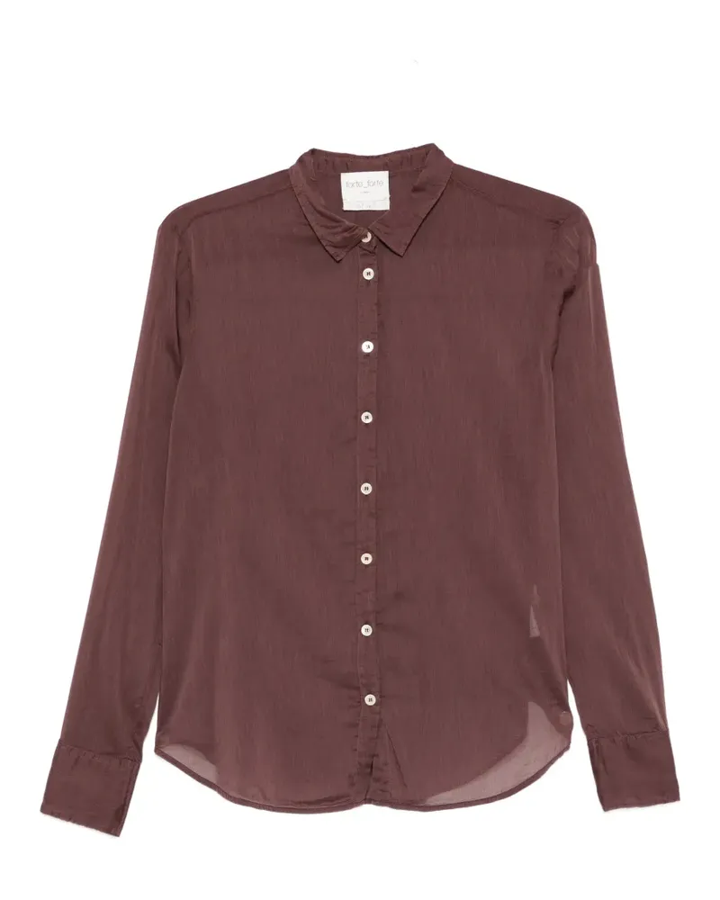 forte_forte buttoned long-sleeve shirt - Braun Braun