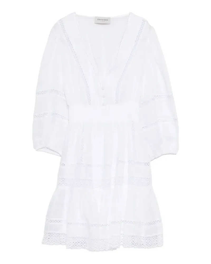 Ermanno Scervino lace mini dress - Weiß Weiß