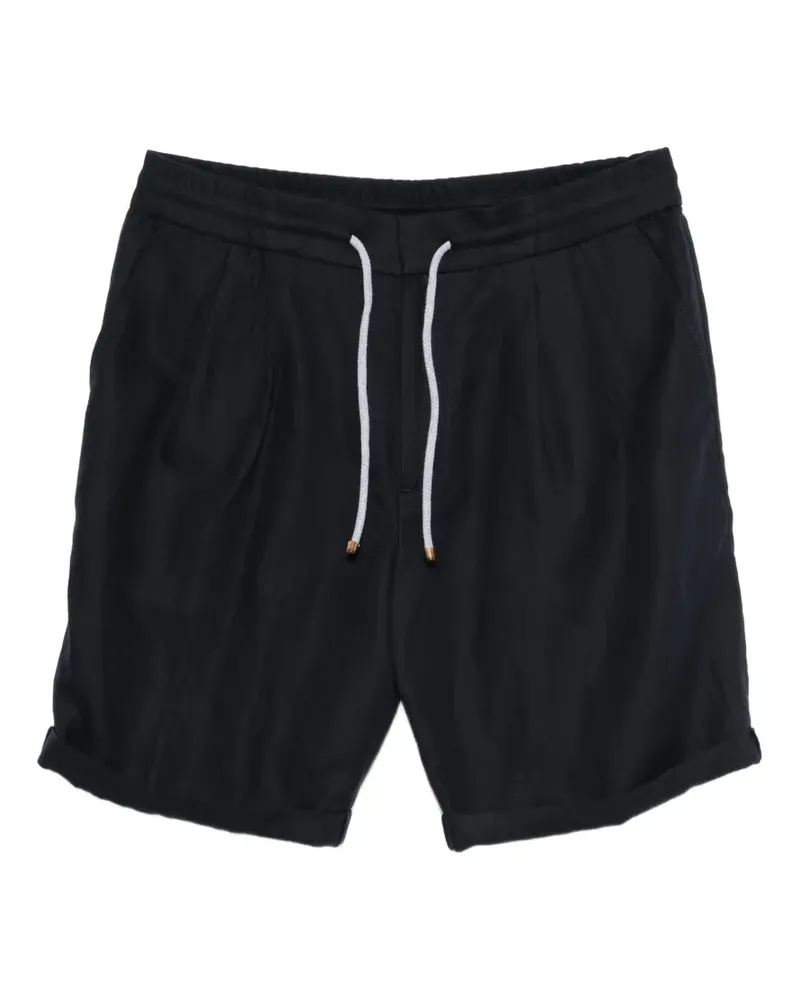 Brunello Cucinelli drawstring pleated shorts - Blau Blau