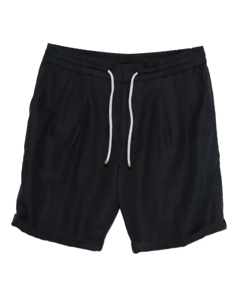 Brunello Cucinelli drawstring pleated shorts - Blau Blau