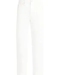 Lacoste Halbhohe Straight-Leg-Jeans Weiß