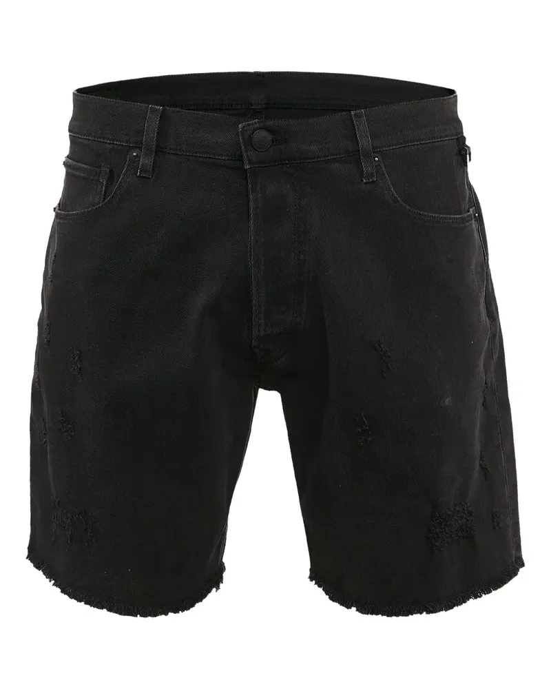 Zadig & Voltaire Jeans-Shorts mit offenem Saum - Schwarz Schwarz