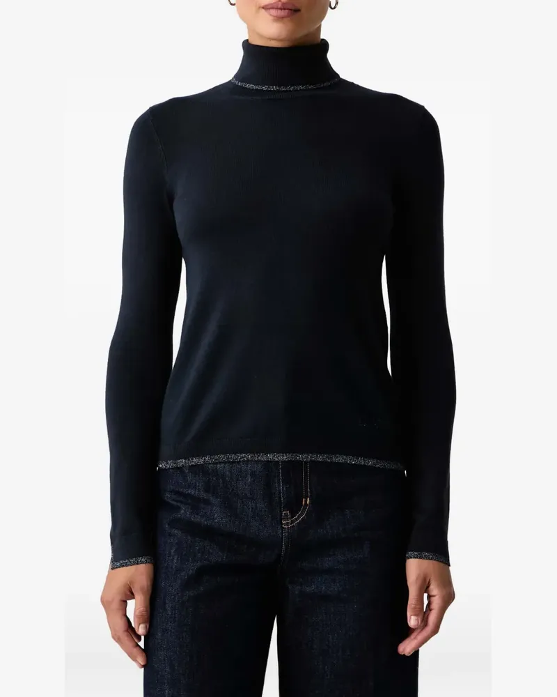 Liu Jo Rollkragenpullover mit Profili Lurex® - Blau Blau