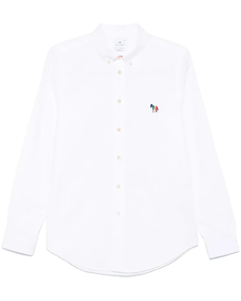 Paul Smith Hemd mit Zebra-Logo - Weiß Weiß