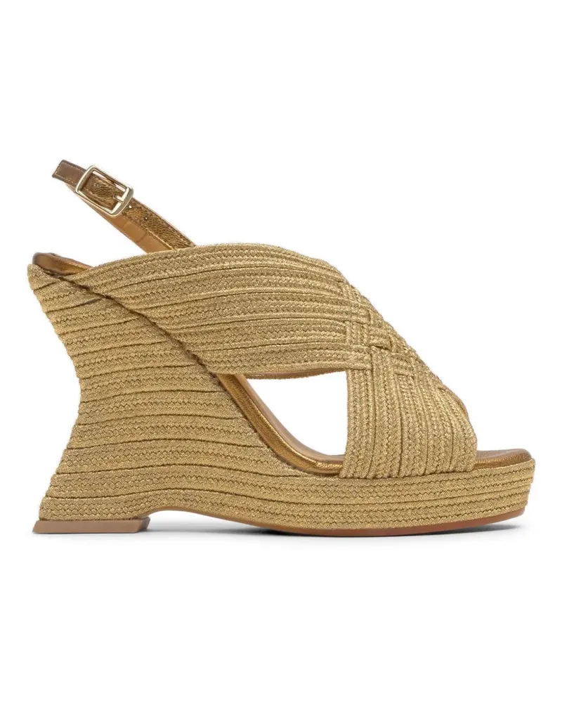 Castañer Juliet Wedge-Sandalen mit Flechtdetail - Gold Gold