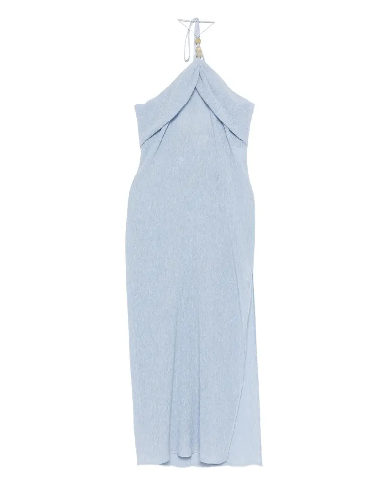 Magda Butrym halterneck draped midi dress - Blau Blau