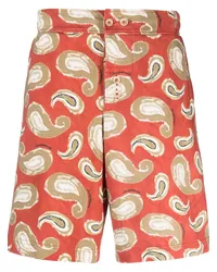 Jacquemus Pingo Shorts mit Paisley-Print Rot