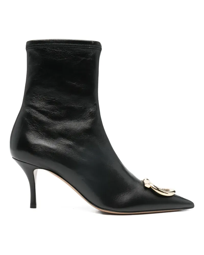 Ferragamo Stiefel mit Gancini-Detail - Schwarz Schwarz