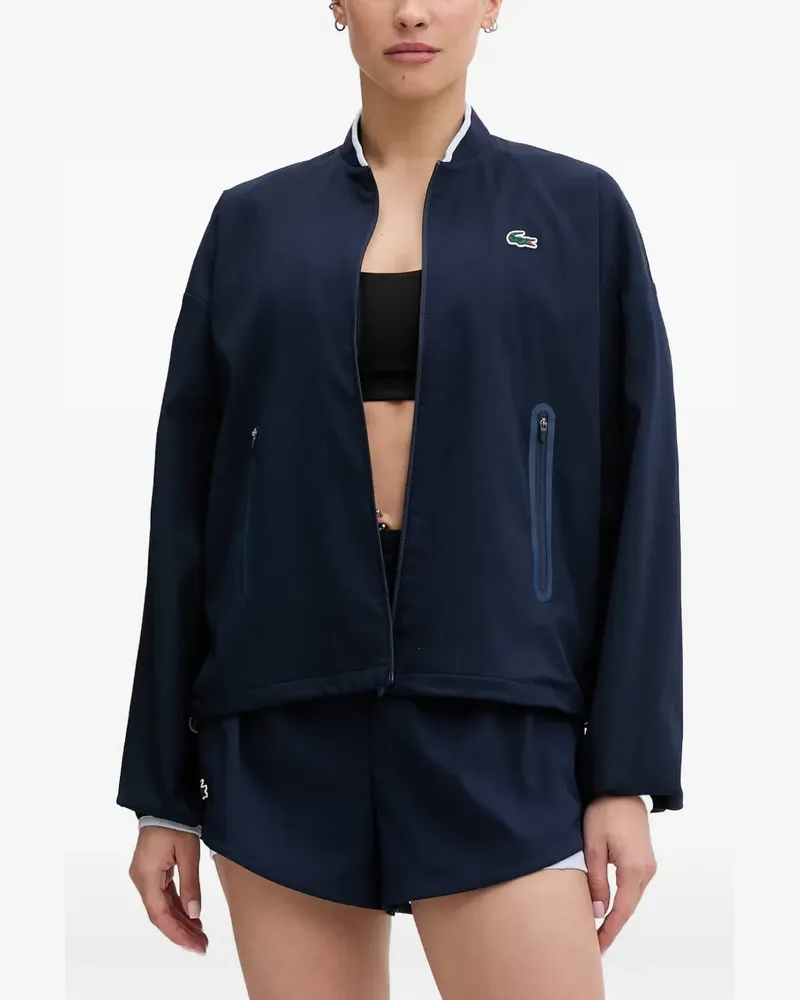 Lacoste logo-patch zip-up jacket - Blau Blau