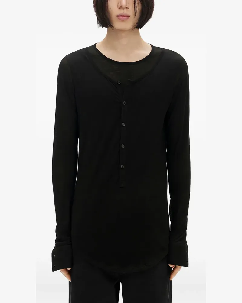 Ann Demeulemeester Geknöpftes Leo Oberteil - Schwarz Schwarz