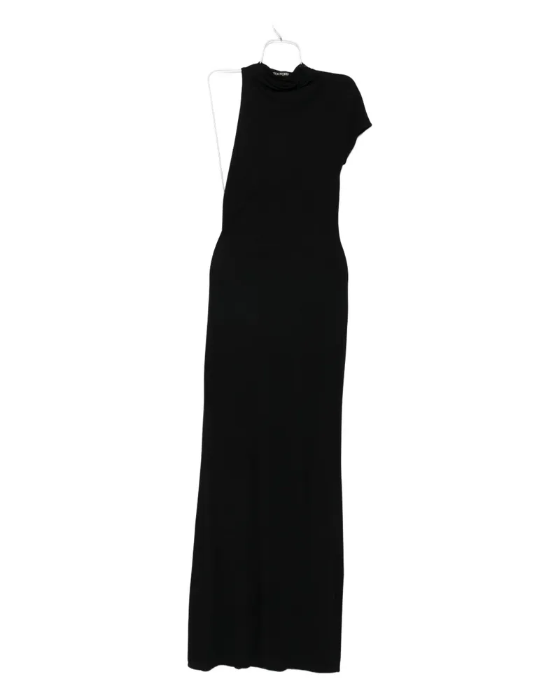 Tom Ford Maxikleid mit Stehkragen - Schwarz Schwarz
