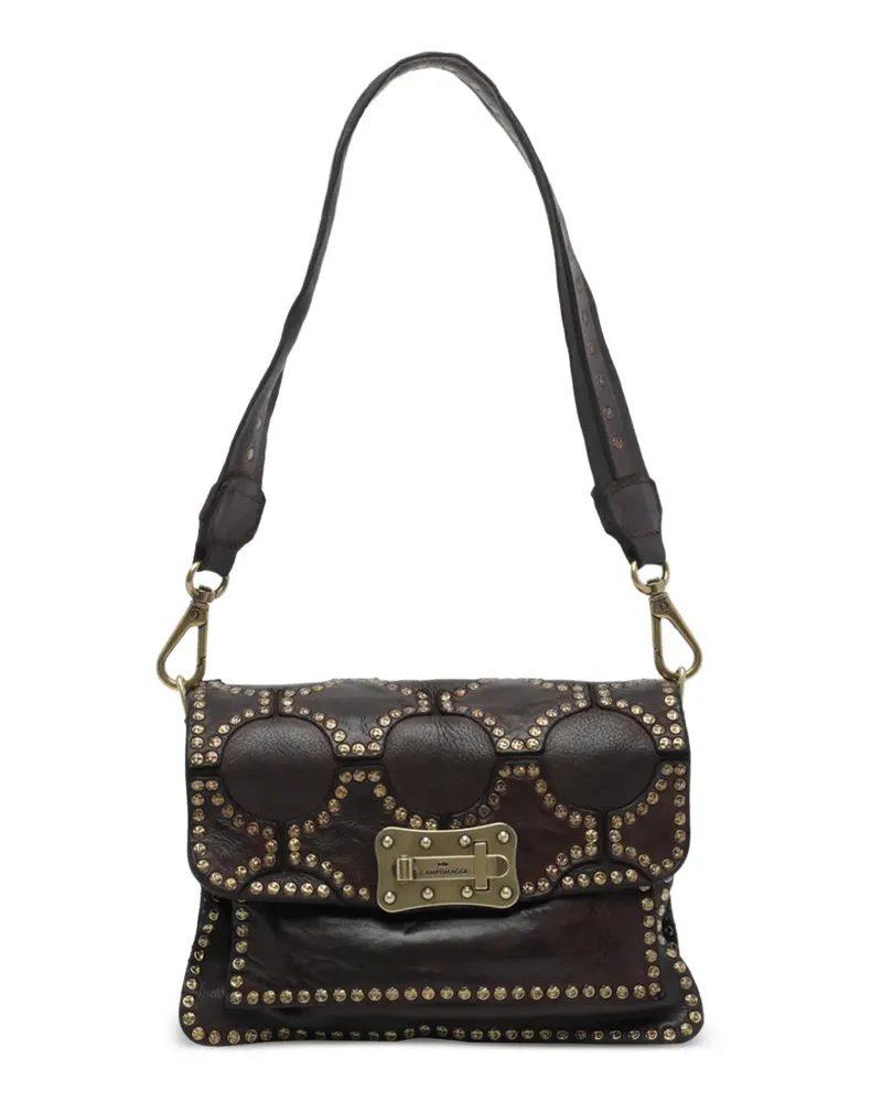 Campomaggi Agnese Schultertasche mit Nieten - Braun Braun
