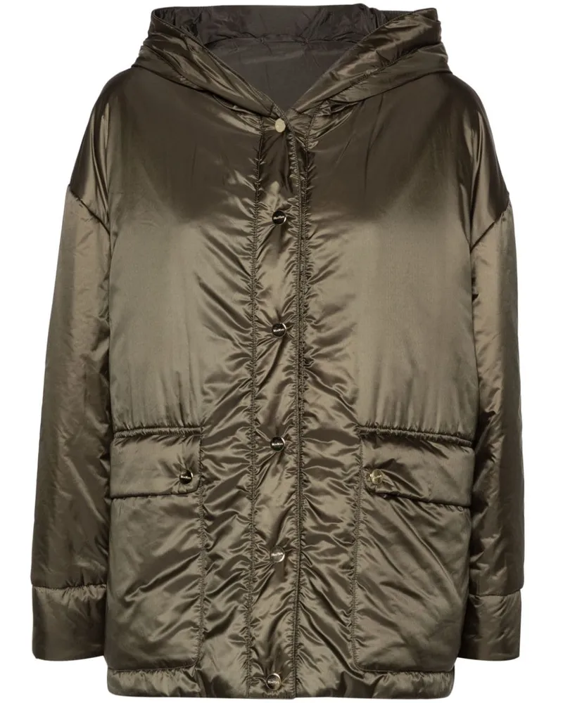 Max Mara Wattierter Greenmo Kapuzenmantel - Grün Grün