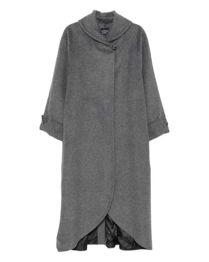 Emporio Armani Mantel mit Stehkragen - Grau Grau