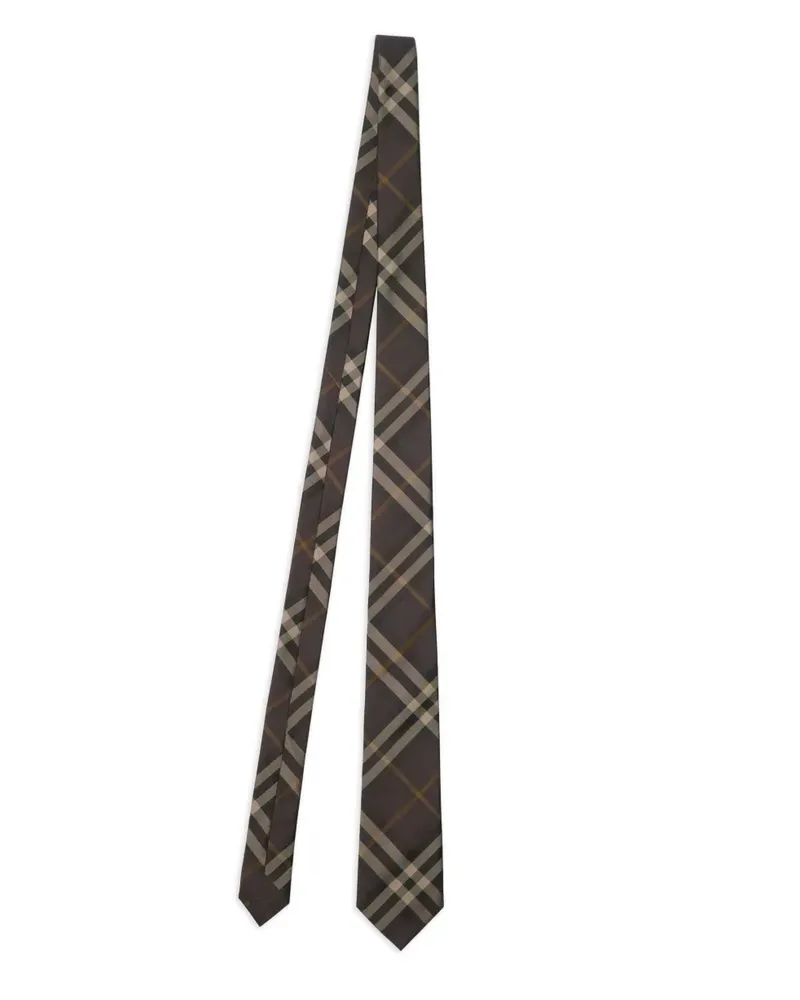 Burberry Karierte Seidenkrawatte - Braun Braun