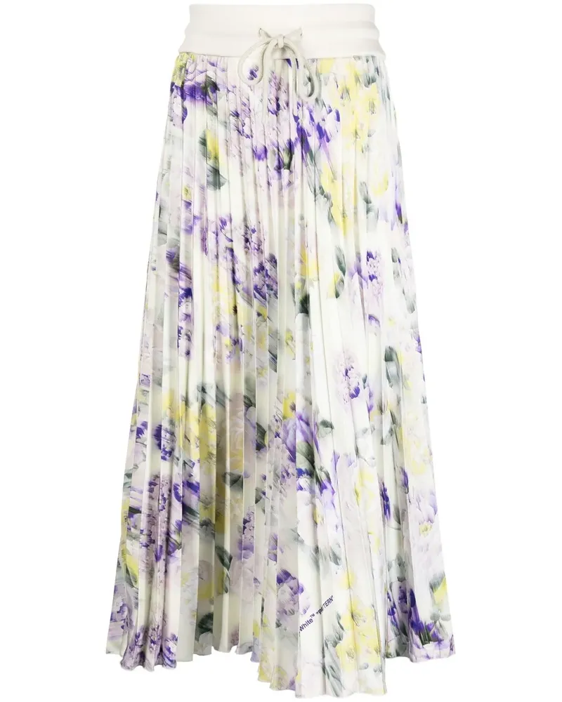 OFF-WHITE Faltenrock mit Kordelzug - Grün Grün