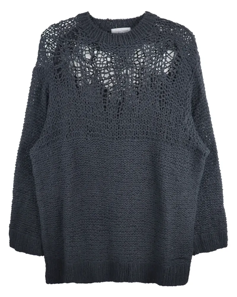 Yohji Yamamoto Oversized-Sweatshirt - Schwarz Schwarz