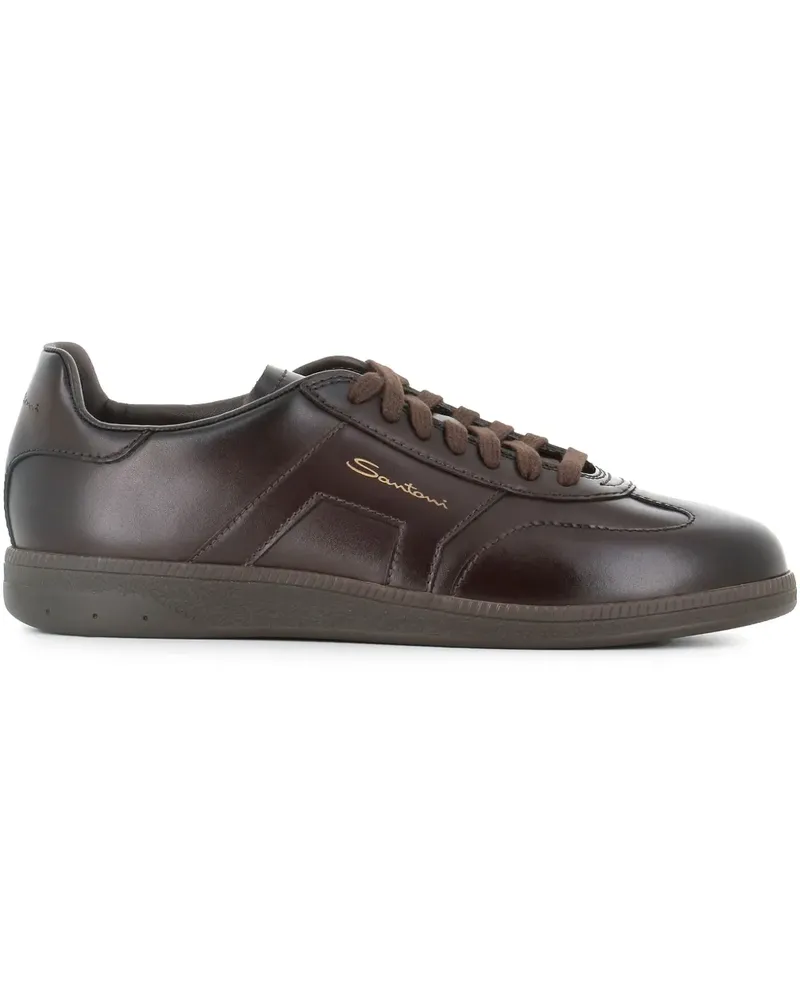 Santoni Sneakers aus Leder - Braun Braun