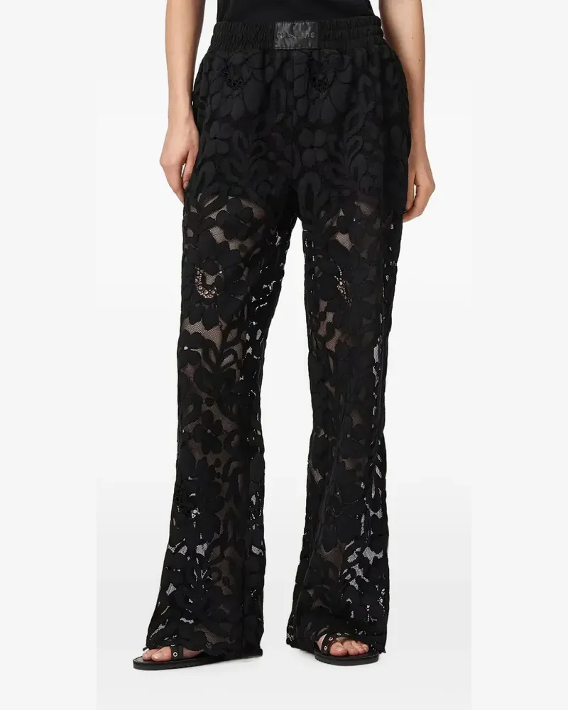 AllSaints Amelie straight leg lace trousers - Schwarz Schwarz