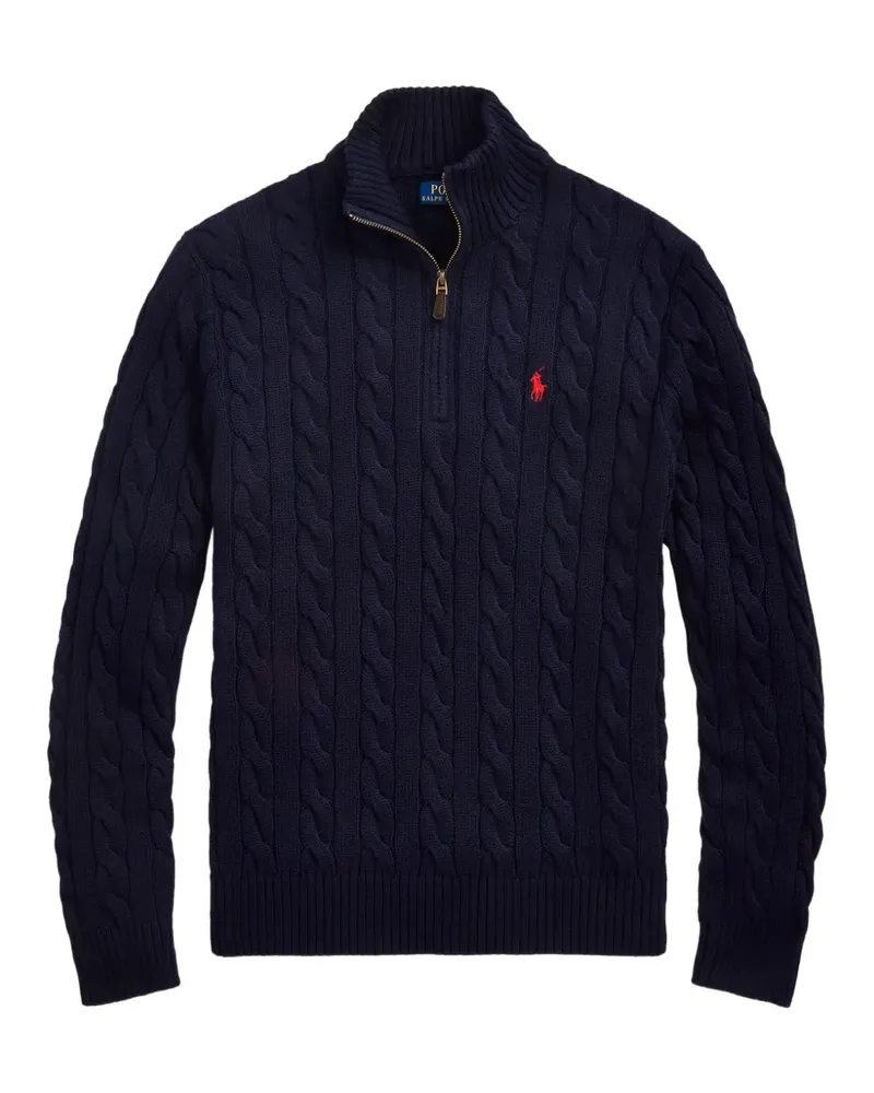 Ralph Lauren cable-knit half-zip sweater - Blau Blau