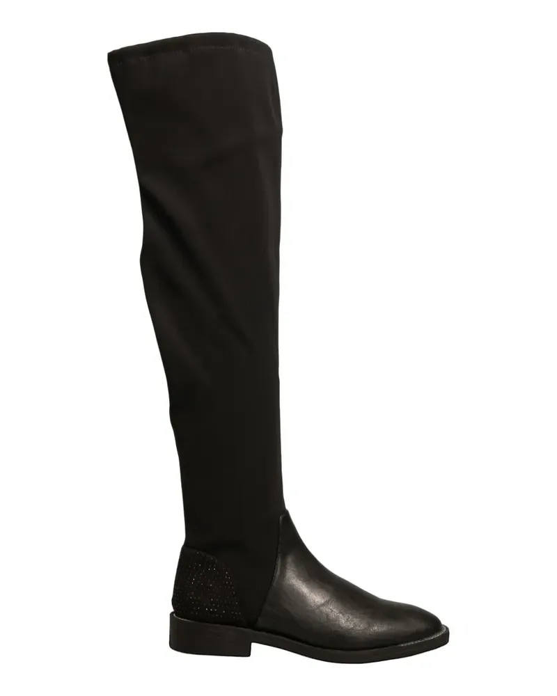 Twin-Set Overknee-Stiefel mit Strass - Schwarz Schwarz