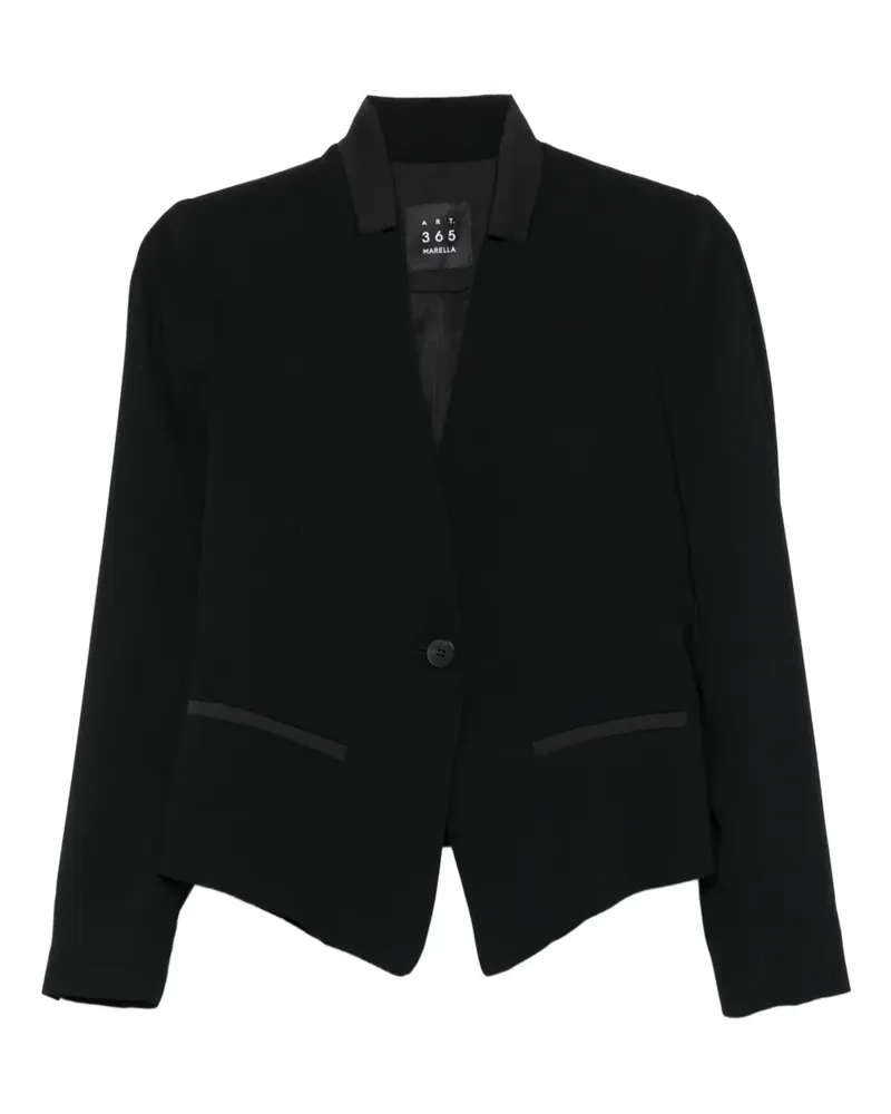 MARELLA Jacke mit Satinbesatz - Schwarz Schwarz