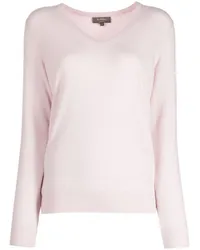 N.Peal Kaschmirpullover mit V-Ausschnitt Rosa