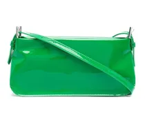 Schultertasche aus Lackleder - Grün