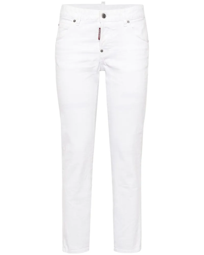 Dsquared2 Halbhohe Skinny-Hose - Weiß Weiß
