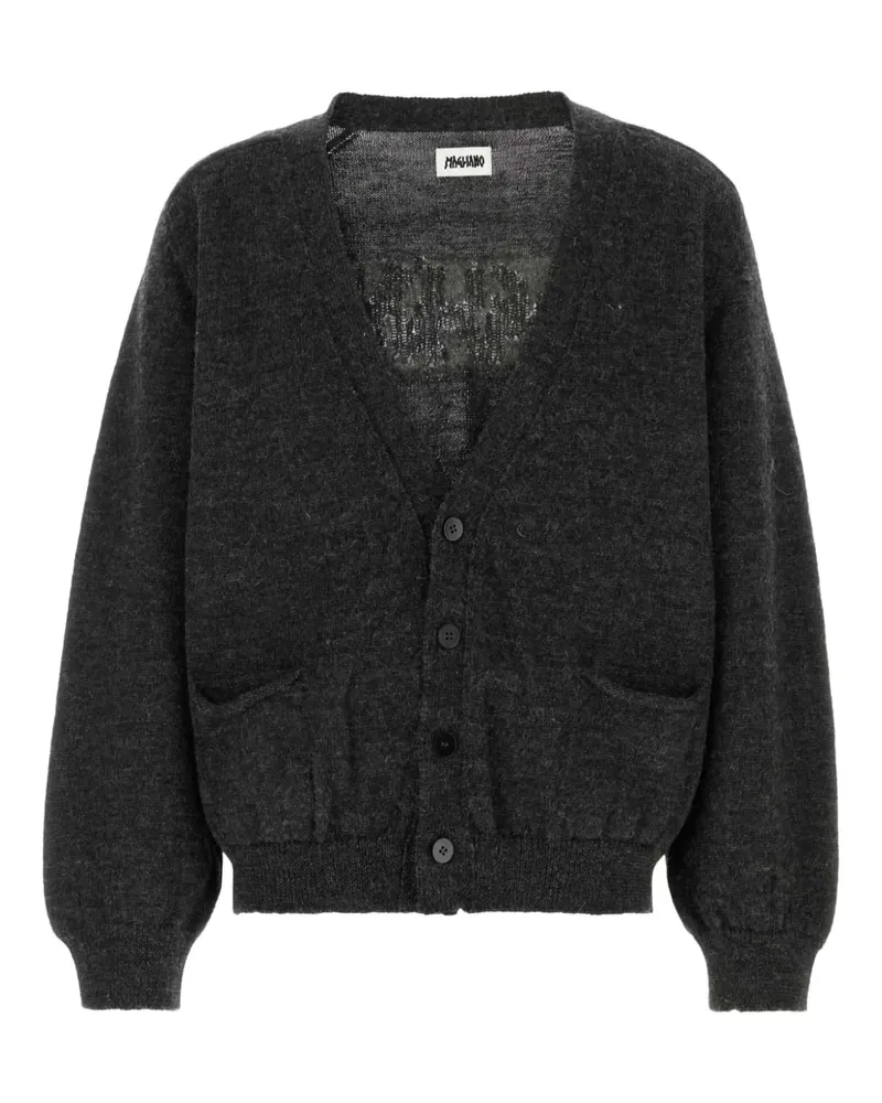 Magliano logo-embellishment wool cardigan - Grau Grau
