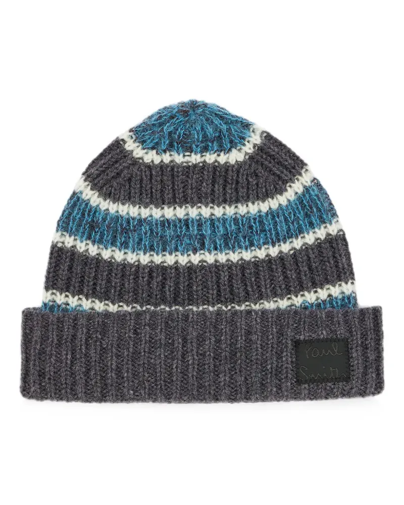 Paul Smith Gestreifte Beanie - Grau Grau