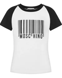 Moschino T-Shirt mit Barcode-Print Weiß