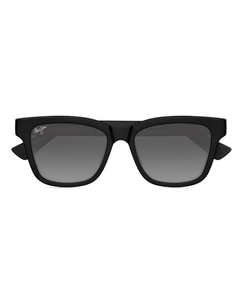 Maui Jim Eckige Sonnenbrille - Schwarz Schwarz