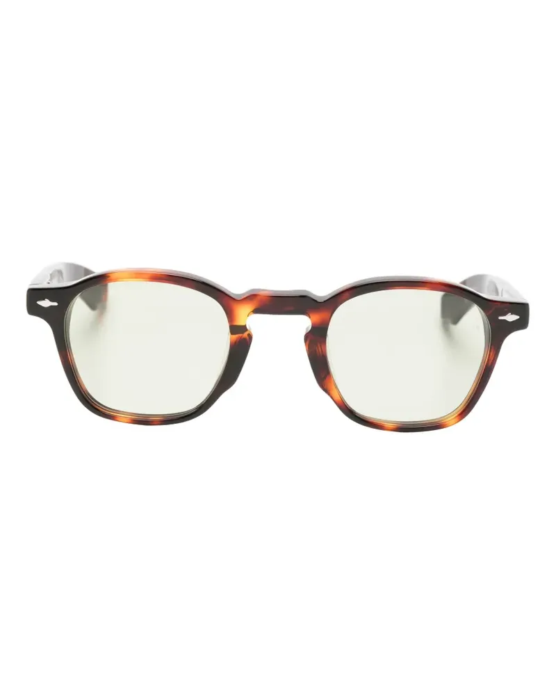 Jacques Marie Mage Zephirin geometric-frame sunglasses - Braun Braun
